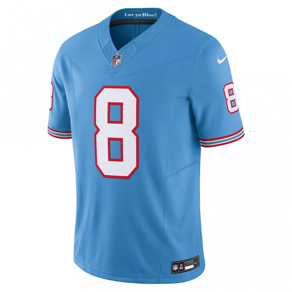 Will Levis Tennessee Titans Nike Alternate Oilers Throwback Vapor F.U.S.E. Limited Jersey - Light Blue-GridironStore